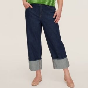 Kate Spade Women's Dark Blue Wide-Leg Jeans Size 4